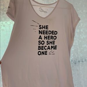 White female empowering t-shirt